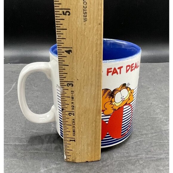 Vintage Garfield Coffee Mug No Big Fat Deal 50 Years Old Cup 1978 Jim Davis - Picture 5 of 6